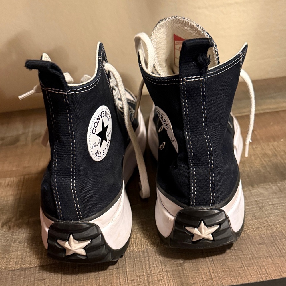 Converse Black & White Elevated Platform High Top… - image 4